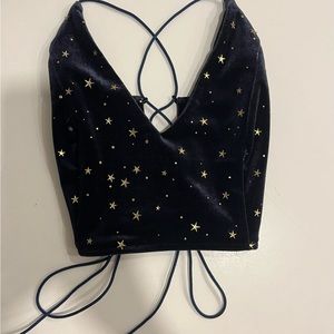 Amazon - blue stars tie back tank